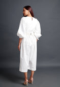 Load image into Gallery viewer, White Monochrome Jumpsuit With Belt
