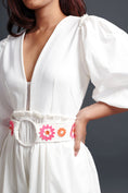 Load image into Gallery viewer, White Monochrome Jumpsuit With Belt
