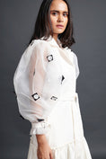 Load image into Gallery viewer, White Jacket Dress With Cutwork Sleeves
